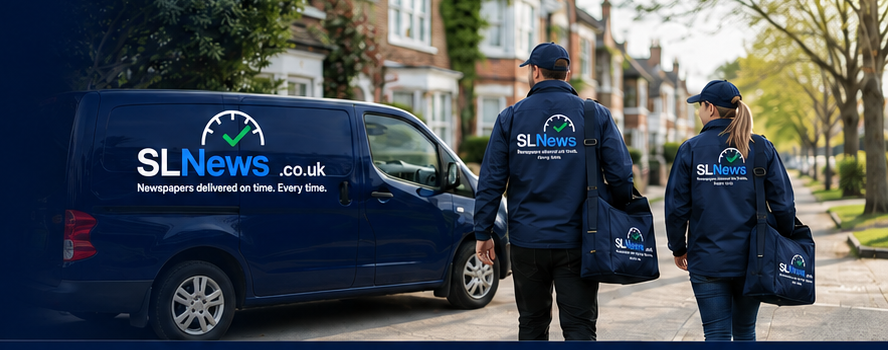 SL News delivery team and branded van